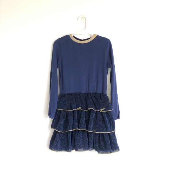 Mini Boden Other - 3/$20 Mini Boden Navy Gold Metallic Layered Tulle Dress Size 5-6Y